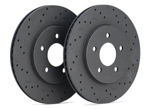 Infiniti QX56 Brake Rotors (2) - Front - Hawk Performance - Talon Cross Drilled And Slotted Rotors - 2005